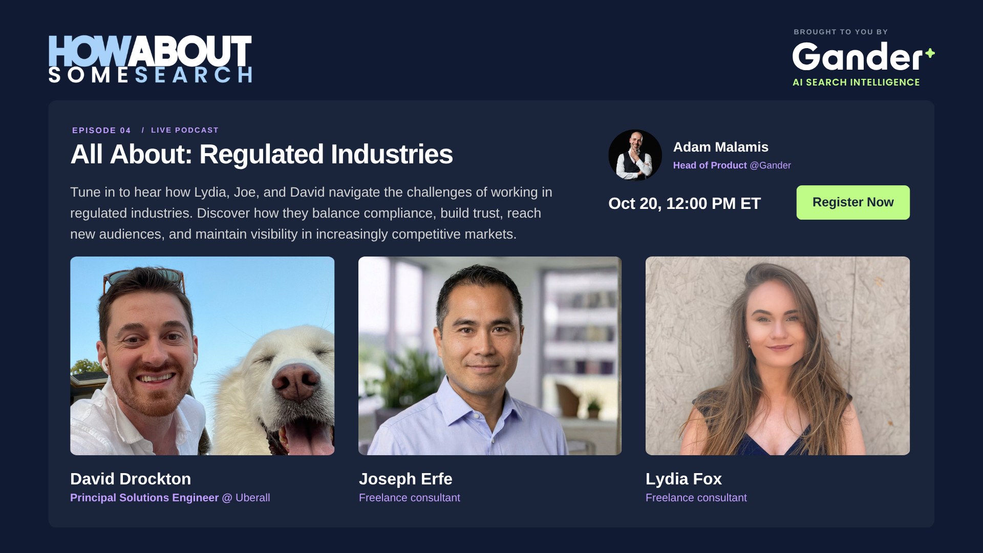 All About: Regulated Industries with Adam Malamis, David Drockton, Joseph Erfe, and Lydia Fox